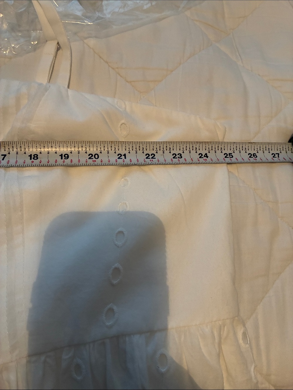 Elegant White Eyelet Cotton Maxi Dress & Lining Garden Party Wedding. Size 3X - Picture 11 of 13